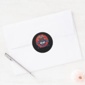 Retro Samurai Armor - Perfect Samurai Design Ronde Sticker (Envelop)