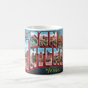 Retro San Antonio Texas Ansichtkaart Mok