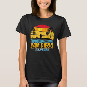  Retro San Diego California Beach Surf strand T-shirt