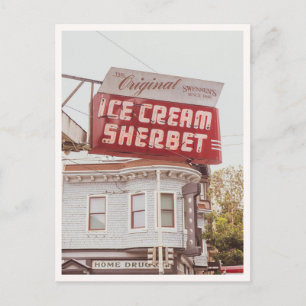 Retro San Francisco Swensons Neon Bord Foto Briefkaart