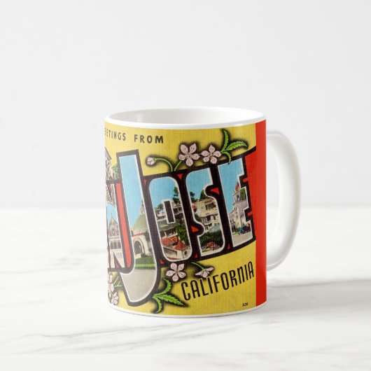 Retro San Jose Salutation Mug (Devant droit)
