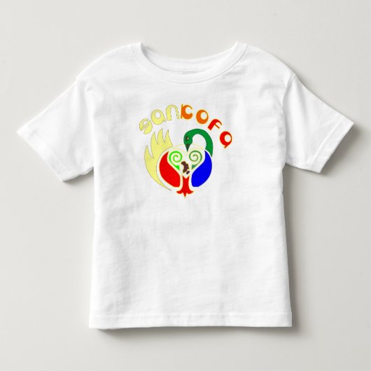 RETRO SANKOFA KIND KINDER SHIRTS (Voorkant)