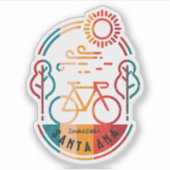 Retro Santa Ana Fietsroute. Sticker (Voorkant)