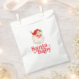 Retro Santa Baby kerst baby shower Bedankzakje