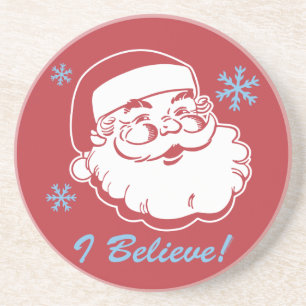 Retro Santa Believe Onderzetter