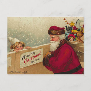 Retro Santa Briefkaart