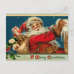 Retro Santa Briefkaart