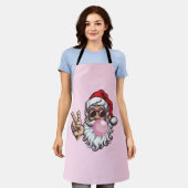 Retro Santa Christmas Blowing Bubble Schort (Gedragen)