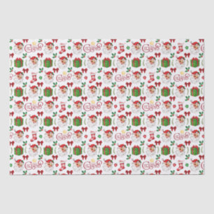 Retro Santa Christmas Tissue Papier