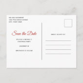 Retro Santa Classic Kerstmis Save the Date Uitnodiging Briefkaart (Achterkant)
