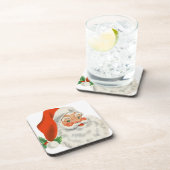 Retro Santa Claus Bier Onderzetter (Rechterzijde)