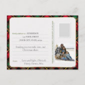 Retro Santa Claus Custom Address Classic Christmas Feestdagenkaart (Achterkant)