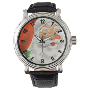  Retro Santa Claus Horloge