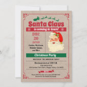 Retro Santa Claus kerstfeest  feestdag Kaart (Voorkant)
