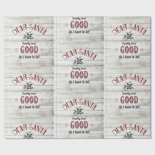 Retro Santa Claus Kerstmis Rustisch  hout Cadeaupapier (Vlak)