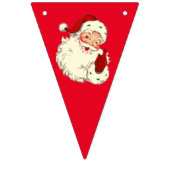 Retro Santa Claus Kerstmis Vlaggetjes (Derde vlag)