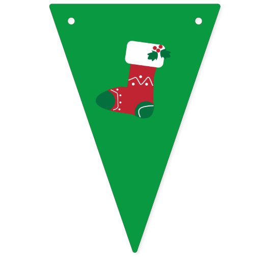 Retro Santa Claus Kerstmis Vlaggetjes (Tweede vlag)