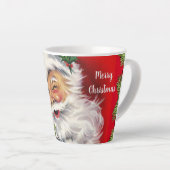  Retro Santa Claus met kerstboom Latte Mok (Rechterhoek)