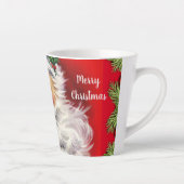  Retro Santa Claus met kerstboom Latte Mok (Rechts)