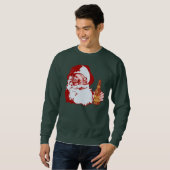 Retro Santa Claus met kerstmis Trui (Voorkant volledig)