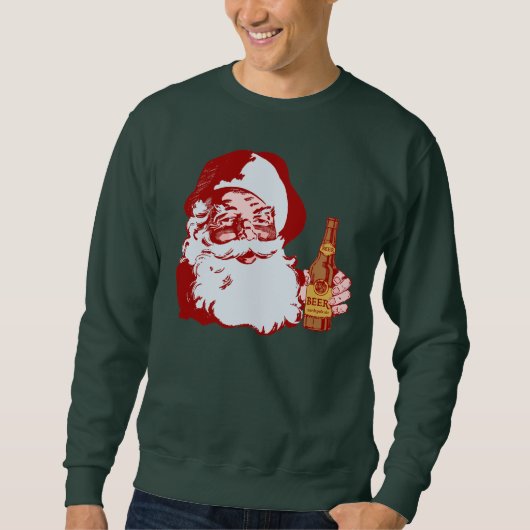 Retro Santa Claus met kerstmis Trui (Voorkant)
