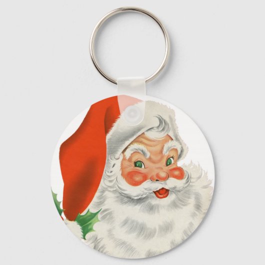  Retro Santa Claus Sleutelhanger (Voorkant)