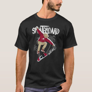 Retro Santa Cruz Boy Skateboarding Streetw T-shirt