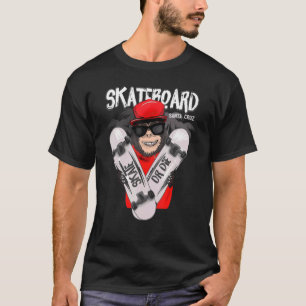 Retro Santa Cruz California Monkey Skatebo T-shirt