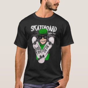 Retro Santa Cruz California Monkey Skatebo T-shirt