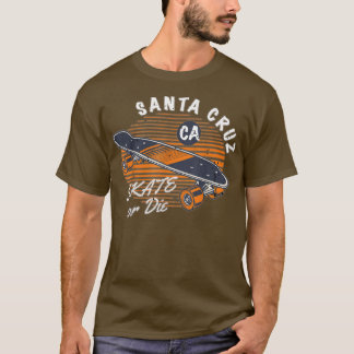 Retro  Santa Cruz California SkateBoard Str T-shirt
