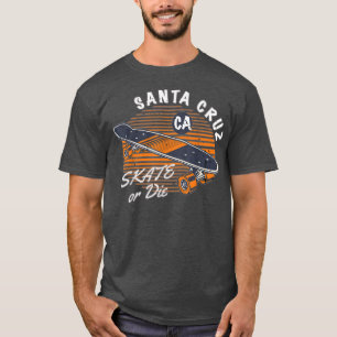 Retro  Santa Cruz California SkateBoard Str T-shirt