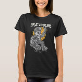 Retro  Santa Cruz Schaats Skateboarding Skull T-shirt (Voorkant)