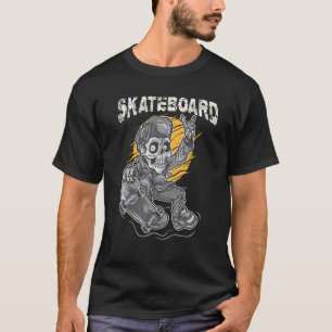 Retro Santa Cruz Schaats Skateboarding Skull T-shirt