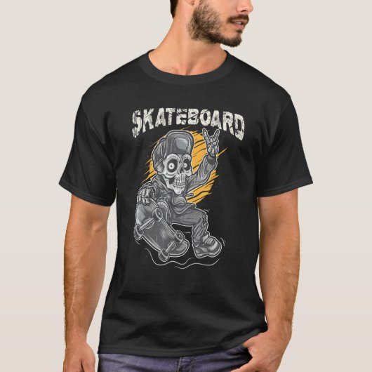 Retro  Santa Cruz Schaats Skateboarding Skull T-shirt (Voorkant)