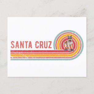Retro Santa Cruz Skateboarden Duitse Herder Briefkaart