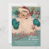 Retro Santa Custom Kerstfeest Kaart (Voorkant)