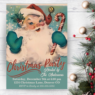 Retro Santa Custom Kerstfeest Kaart