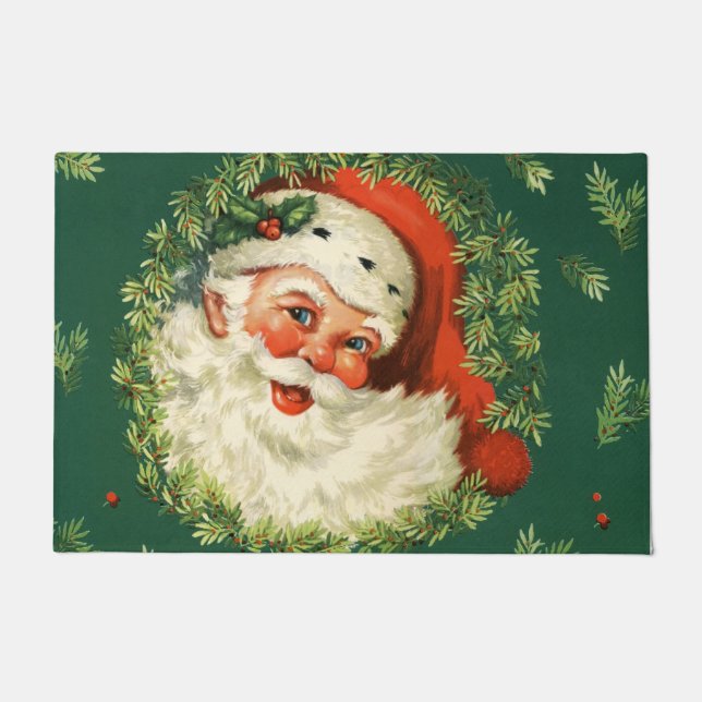 Retro Santa Doormat Deurmat (Voorkant)