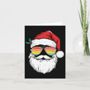 Retro Santa Face Zonnebril Kerst Xmas Mannen Vrouw Kaart