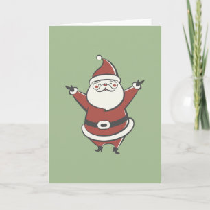 Retro Santa Feestdagen Kaart