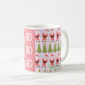 Retro Santa Fun Holiday Pattern Retro Koffiemok (Voorkant rechts)