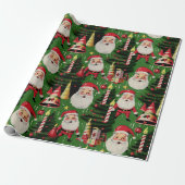Retro Santa Holiday Delights 2 Cadeaupapier (Uitgerold)
