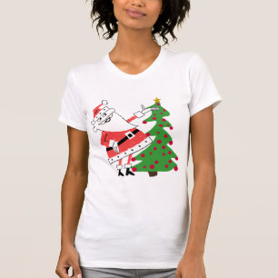 Retro Santa Holiday-overhemden en cadeautjes T-shirt