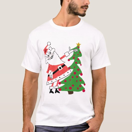 Retro Santa Holiday-overhemden en cadeautjes T-shirt (Voorkant)