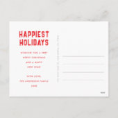 Retro Santa in Rocket Ho Ho Ho Non-Photo Christmas Feestdagenkaart (Achterkant)