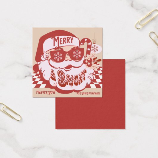 Retro Santa Joyeux Noël Merci Bright (Bureau)