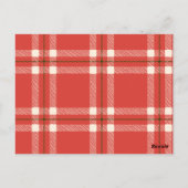 Retro Santa | Kaart met rode kerstmis (Achterkant)