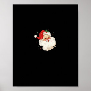 retro santa kerst sweatshirt poster