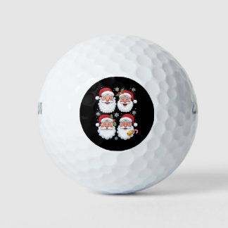 Retro Santa Kerstcadeau Kerstmis Matching Familie Golfballen