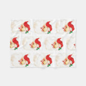 Retro Santa kerstFeestdagen Blanket Fleece Deken (Voorkant (Horizontaal))